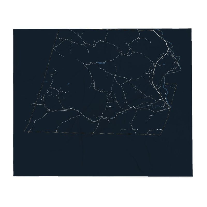 Newfane Street Map Throw Blanket
