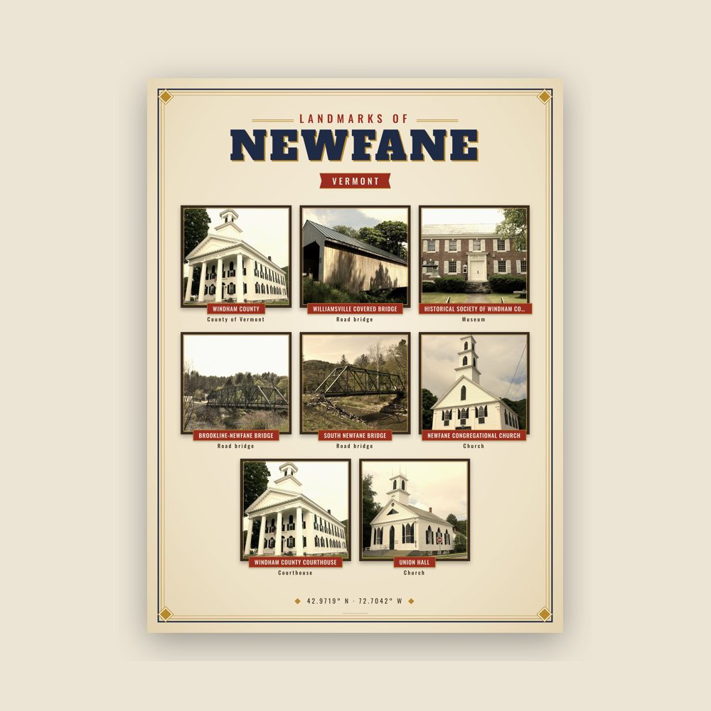Newfane Landmarks Photo Poster