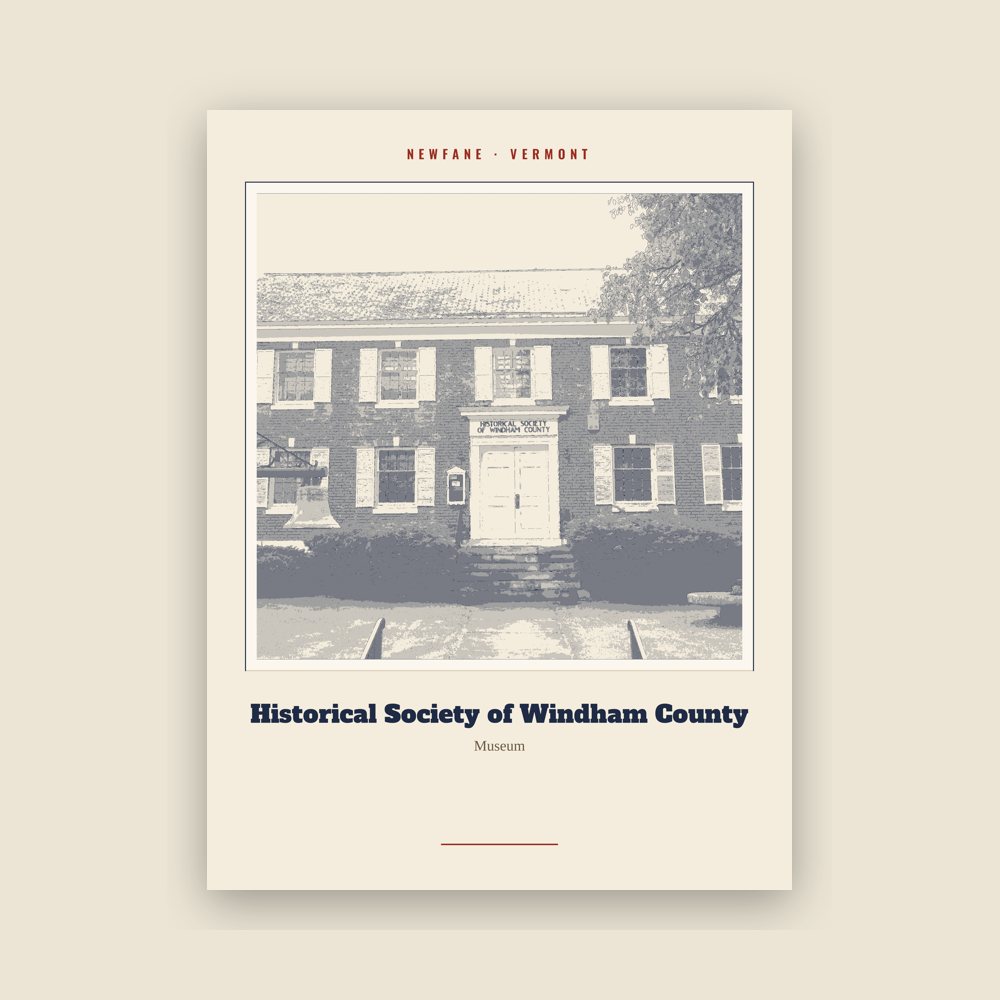 Newfane Historical Society of Windham County Landmark Print