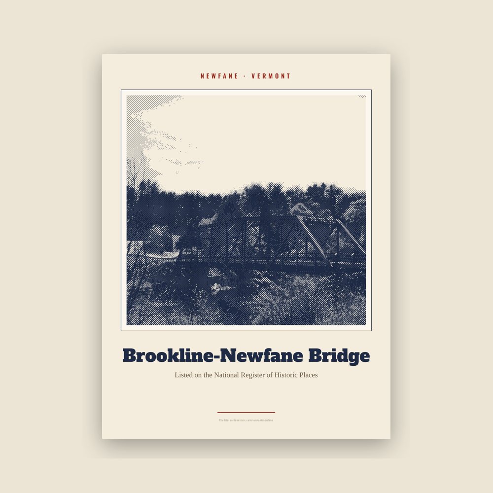 Newfane Brookline-Newfane Bridge Landmark Print