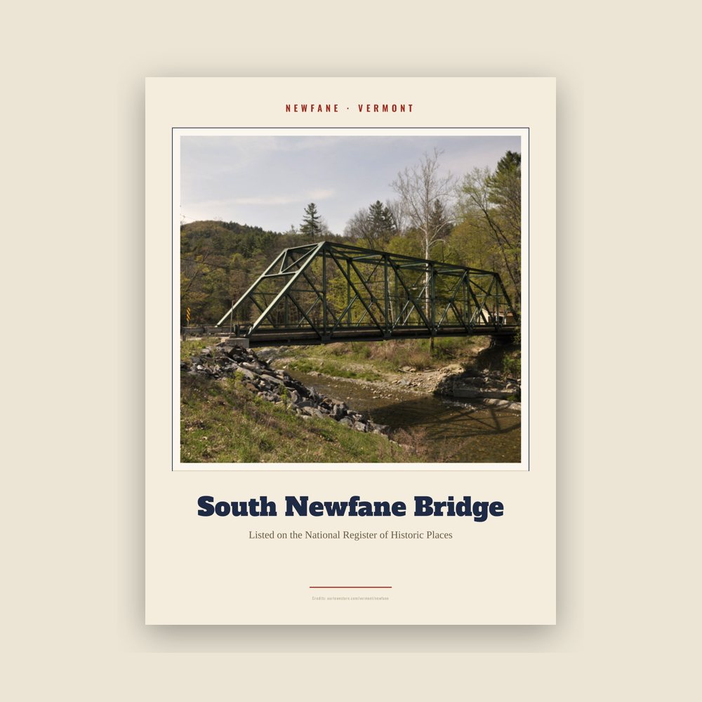 Newfane South Newfane Bridge Landmark Print