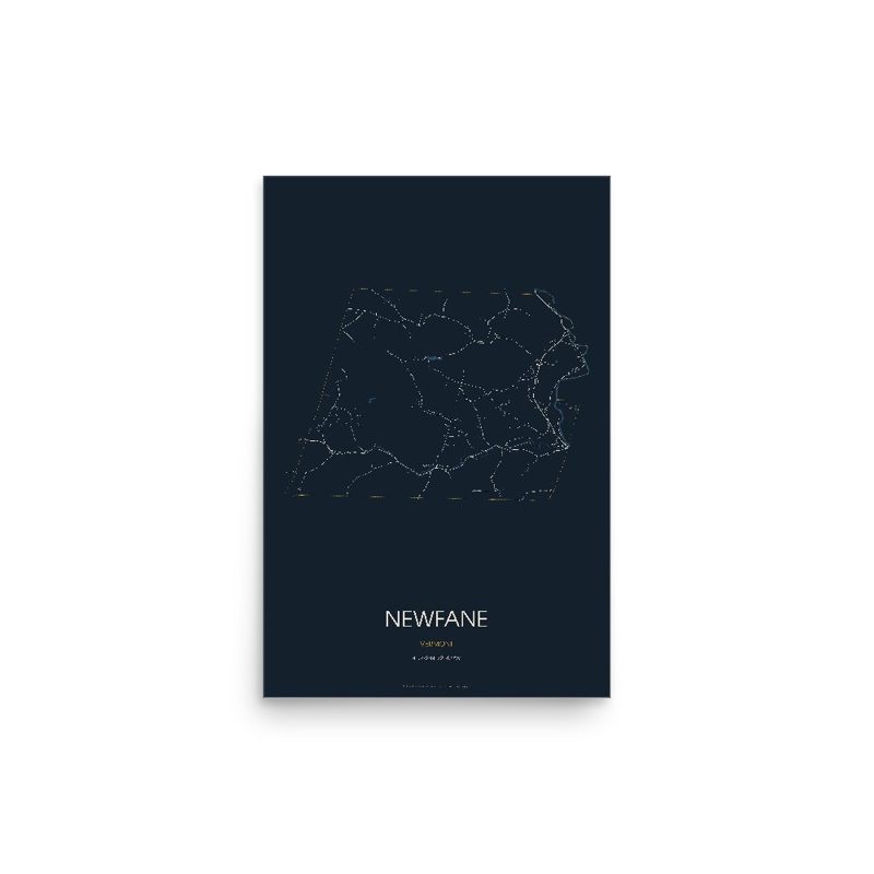 Newfane Street Map Poster · Midnight