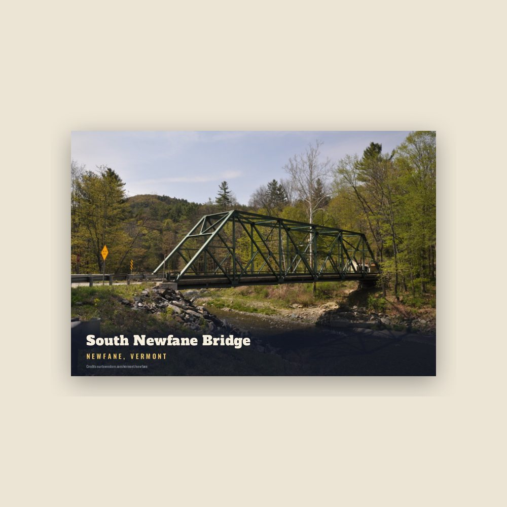 Newfane South Newfane Bridge Postcard