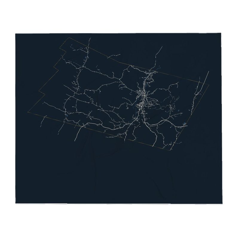 Northfield Street Map Throw Blanket