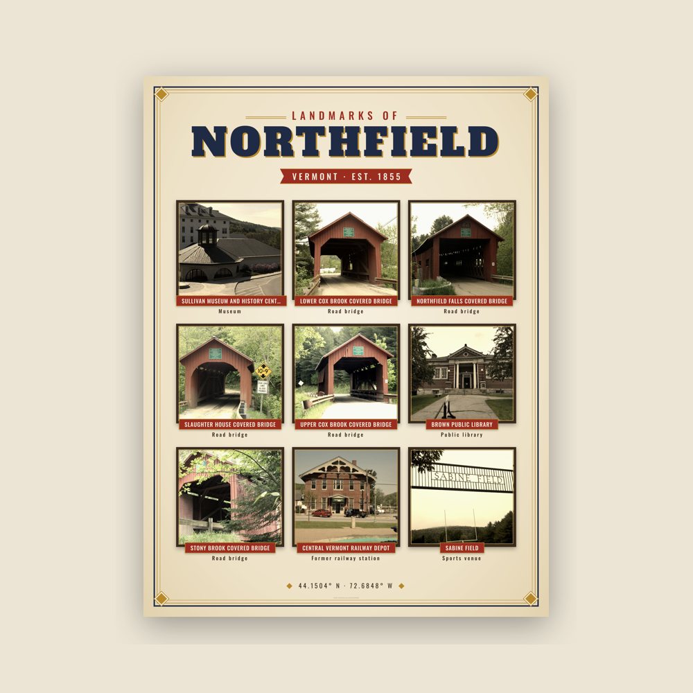 Northfield Landmarks Photo Poster