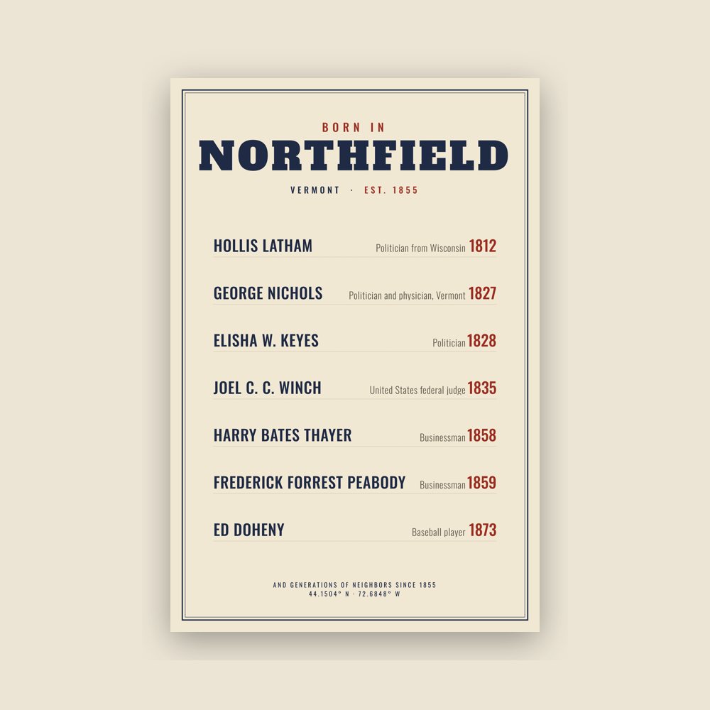 Northfield “Born In” Poster