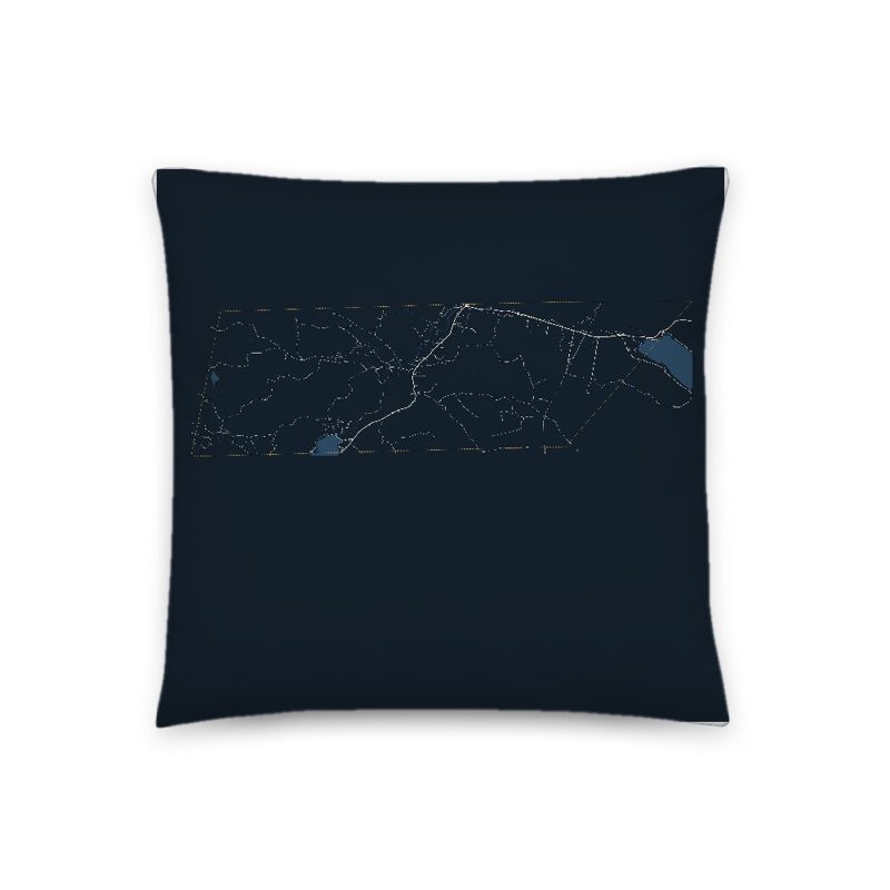Norton Map Throw Pillow