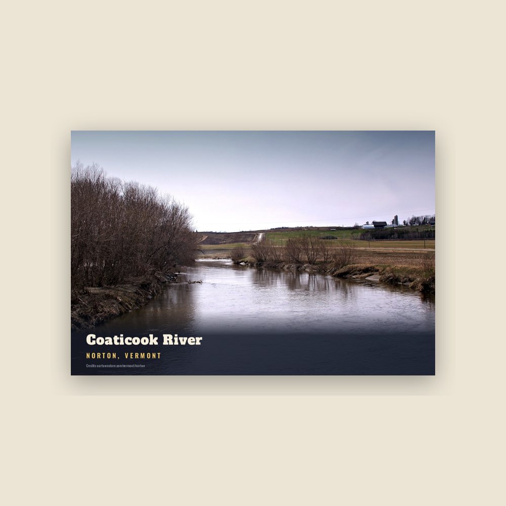 Norton Coaticook River Postcard