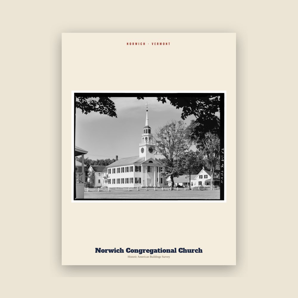 Norwich Norwich Congregational Church Archive Print