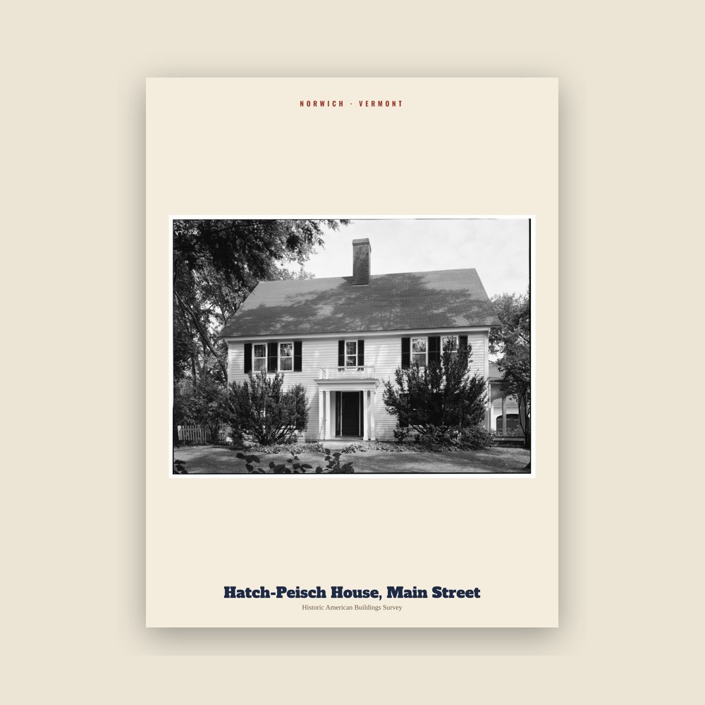 Norwich Hatch-Peisch House, Main Street Archive Print