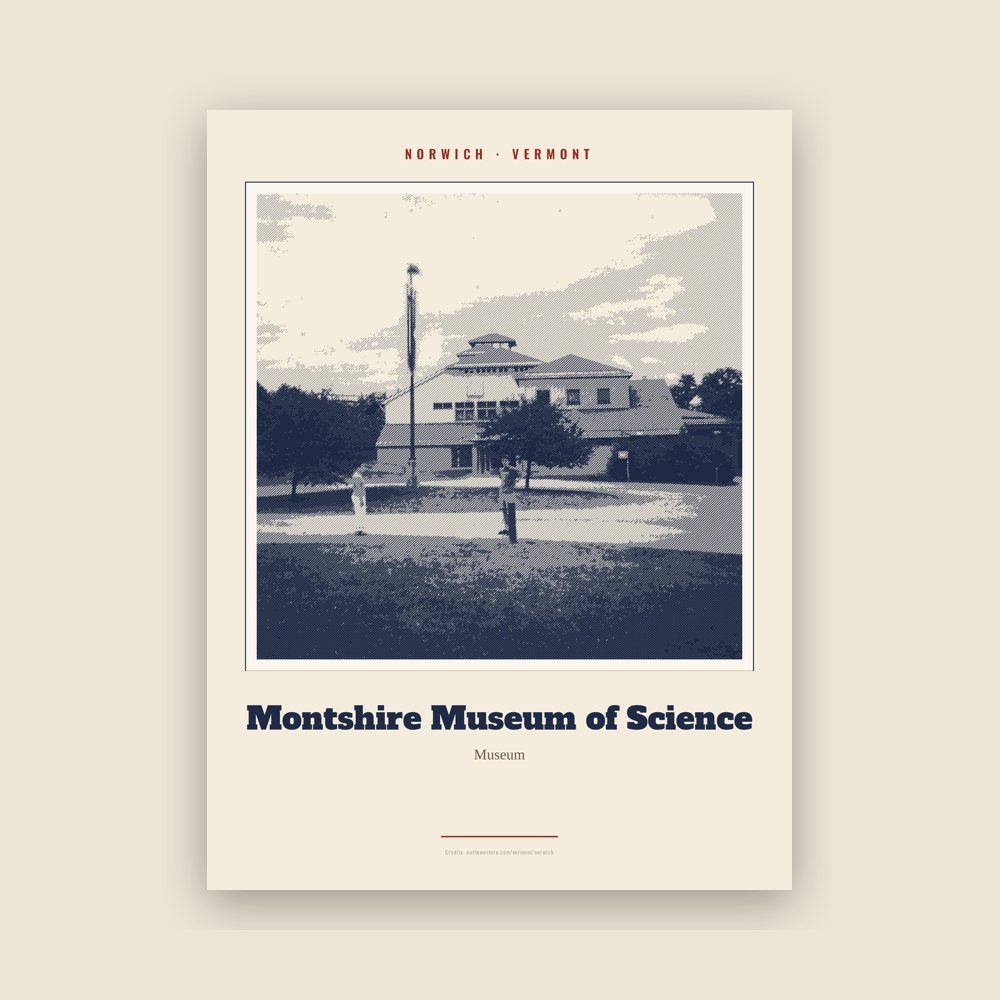 Norwich Montshire Museum of Science Landmark Print