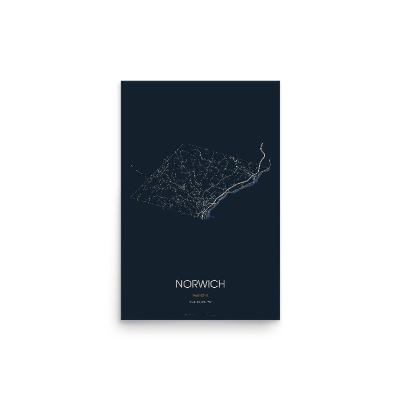 Norwich Street Map Poster · Midnight