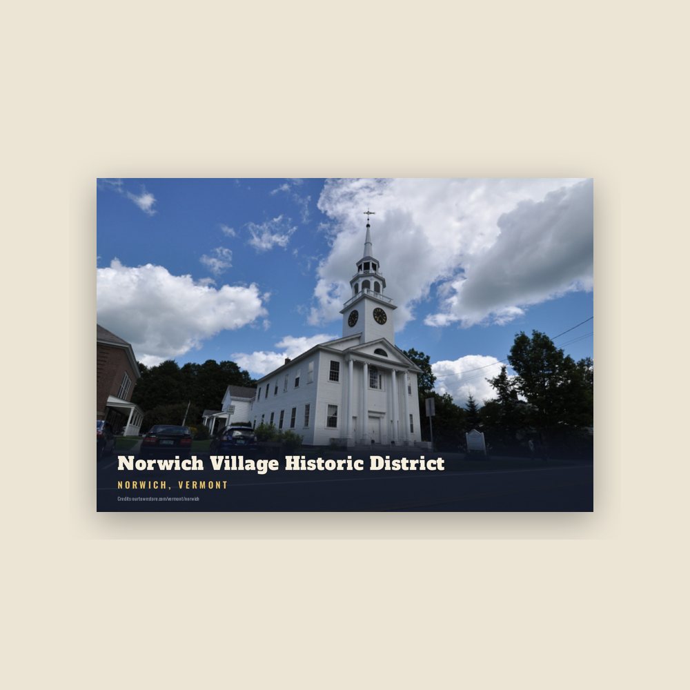 Norwich Norwich Village Historic District Postcard