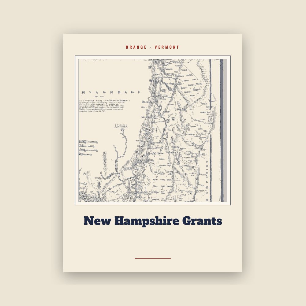 Orange New Hampshire Grants Landmark Print