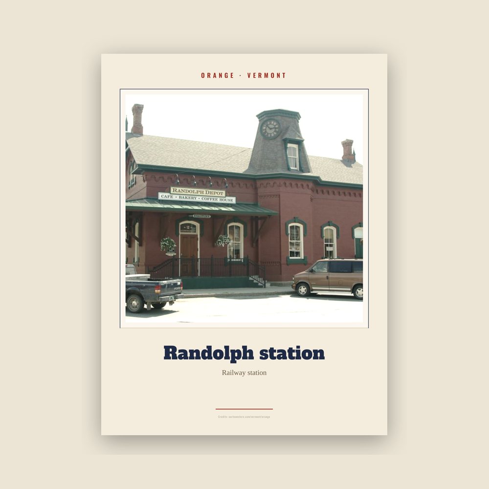 Orange Randolph station Landmark Print