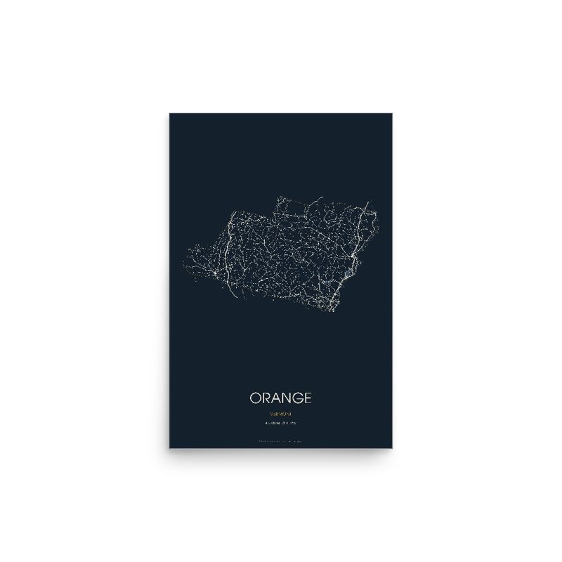 Orange Street Map Poster · Midnight