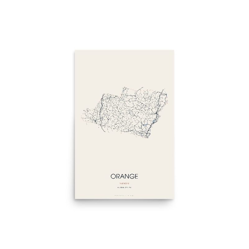Orange Street Map Poster · Linen