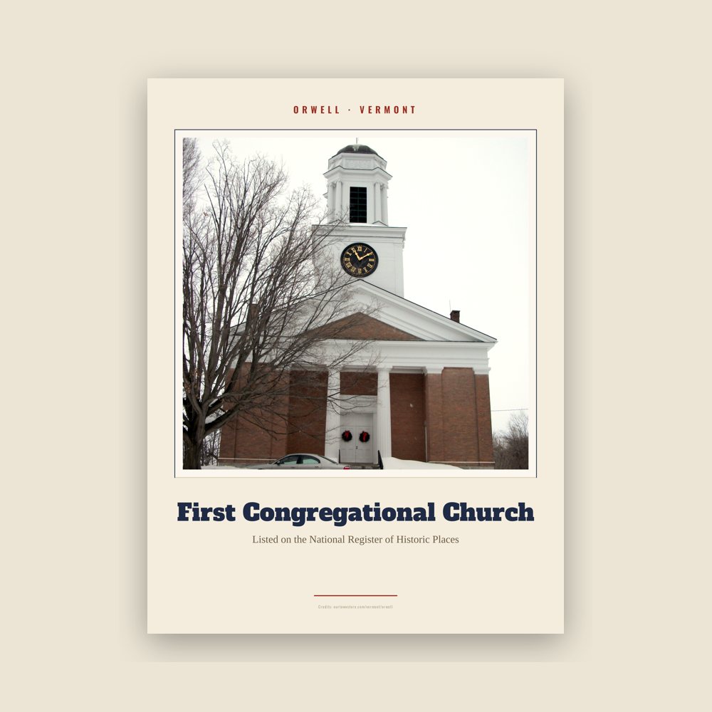 Orwell First Congregational Church Landmark Print