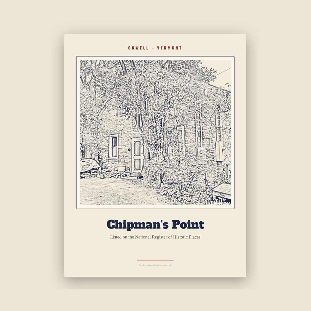 Orwell Chipman's Point Landmark Print
