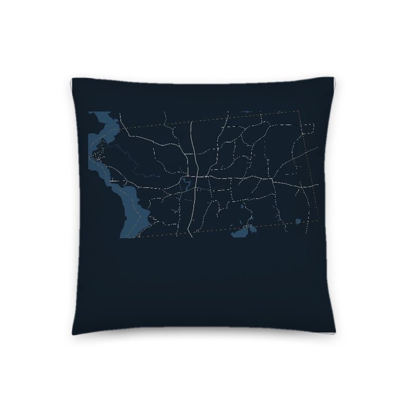 Orwell Map Throw Pillow