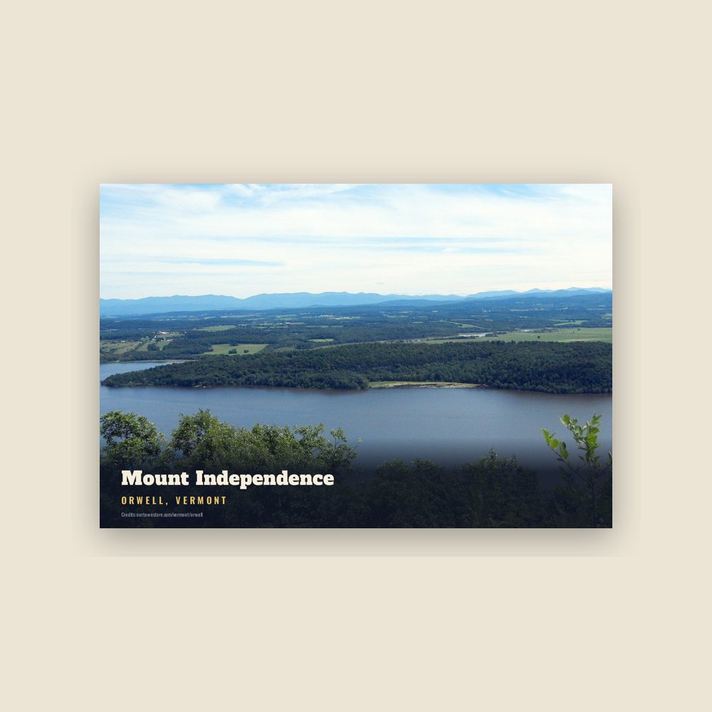 Orwell Mount Independence Postcard