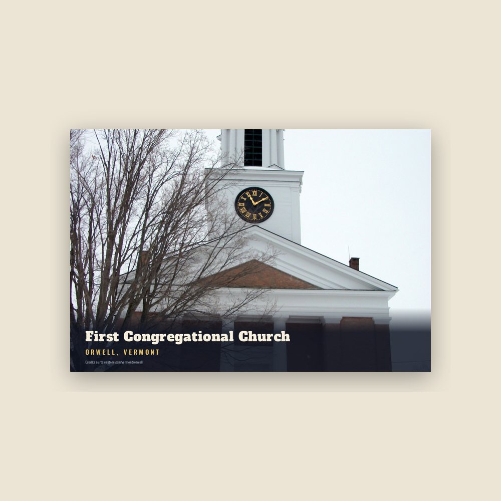 Orwell First Congregational Church Postcard