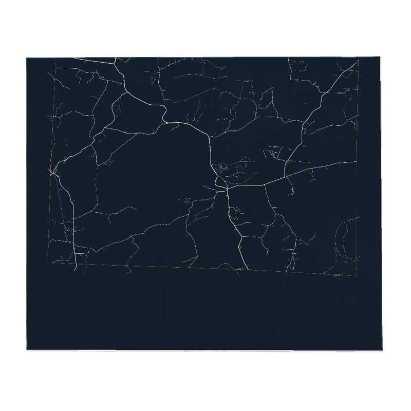 Pawlet Street Map Throw Blanket