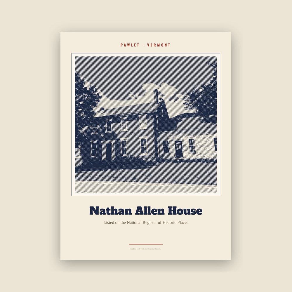 Pawlet Nathan Allen House Landmark Print