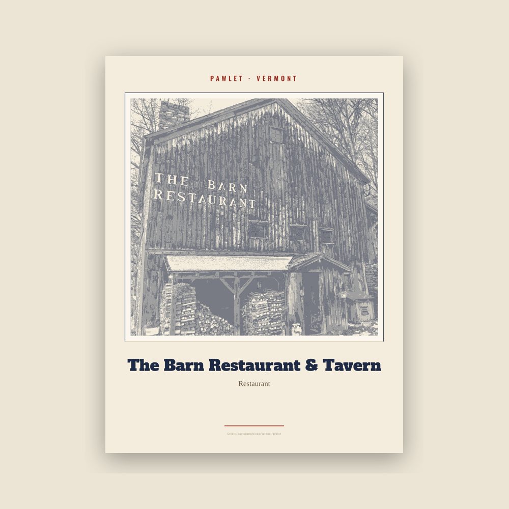 Pawlet The Barn Restaurant & Tavern Landmark Print