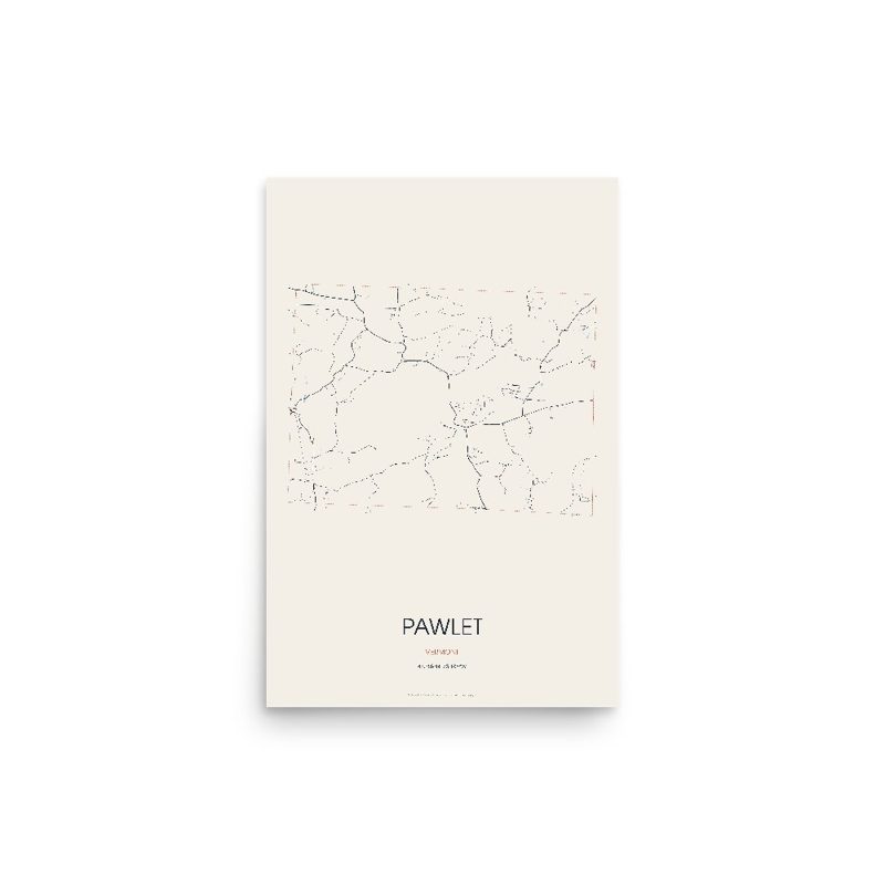 Pawlet Street Map Poster · Linen