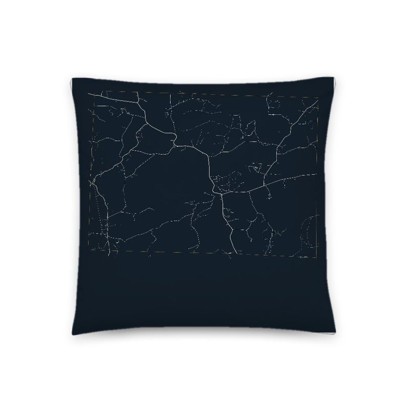 Pawlet Map Throw Pillow