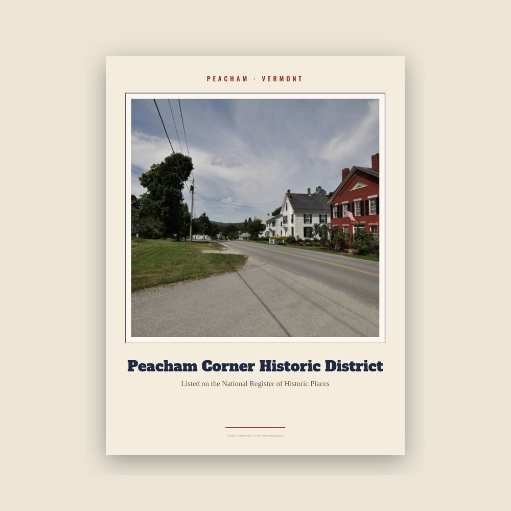 Peacham Peacham Corner Historic District Landmark Print