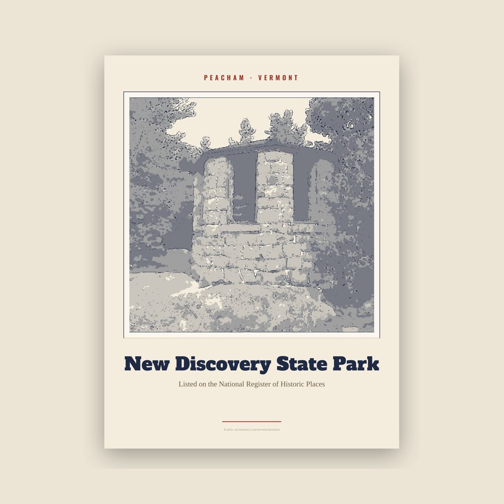 Peacham New Discovery State Park Landmark Print