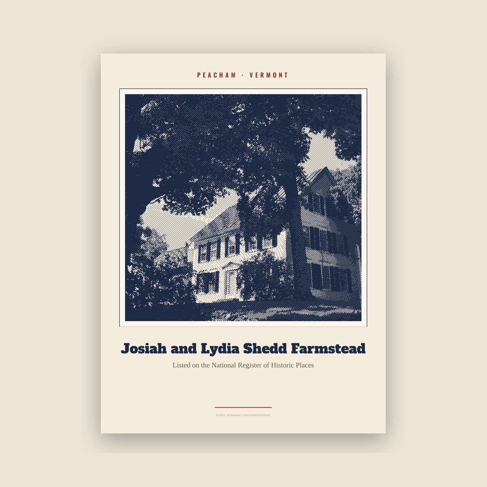 Peacham Josiah and Lydia Shedd Farmstead Landmark Print