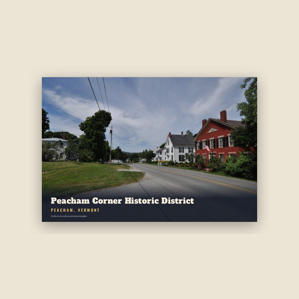 Peacham Peacham Corner Historic District Postcard