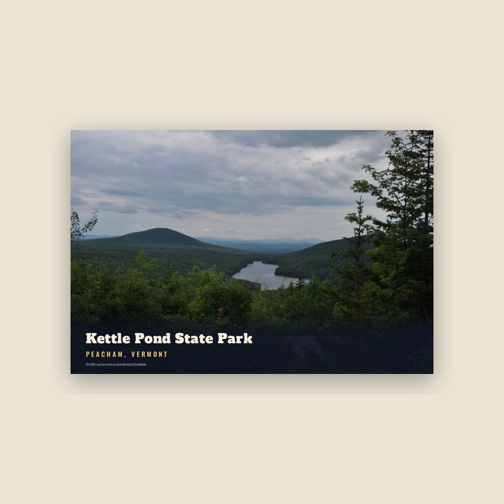 Peacham Kettle Pond State Park Postcard