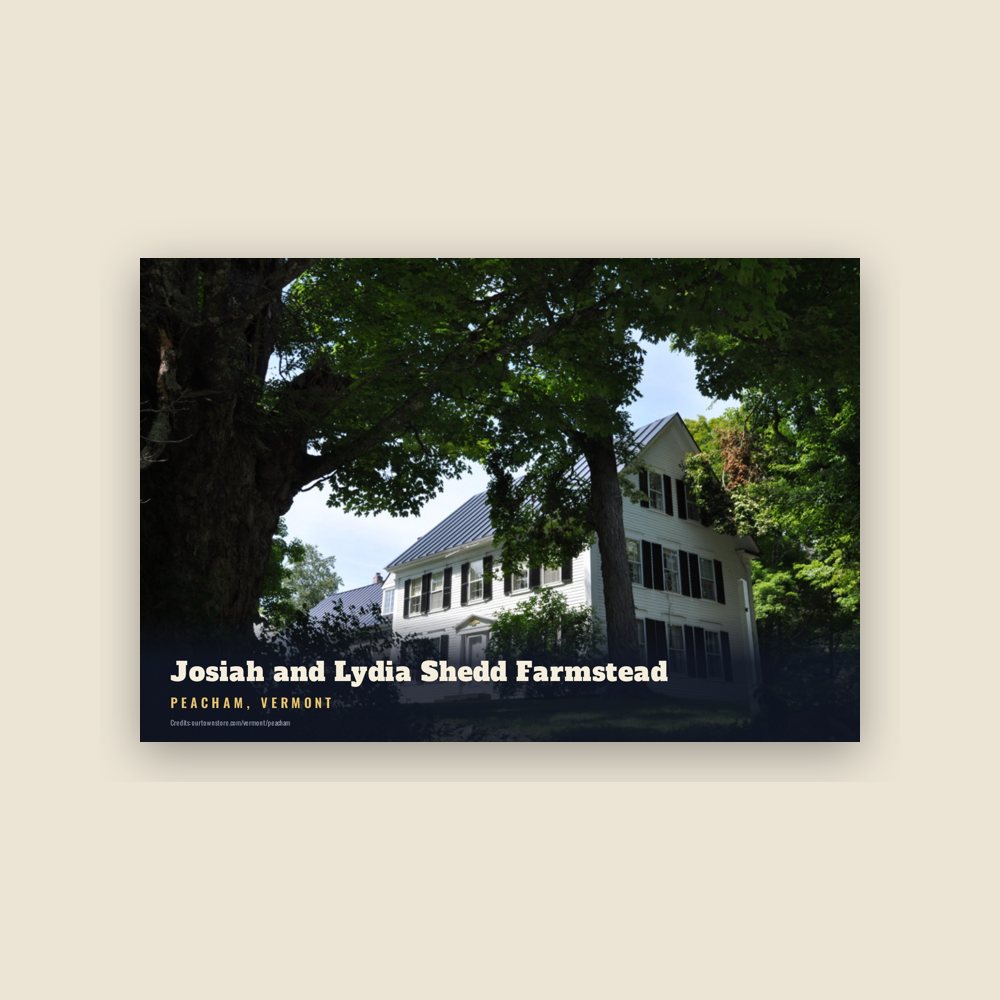 Peacham Josiah and Lydia Shedd Farmstead Postcard