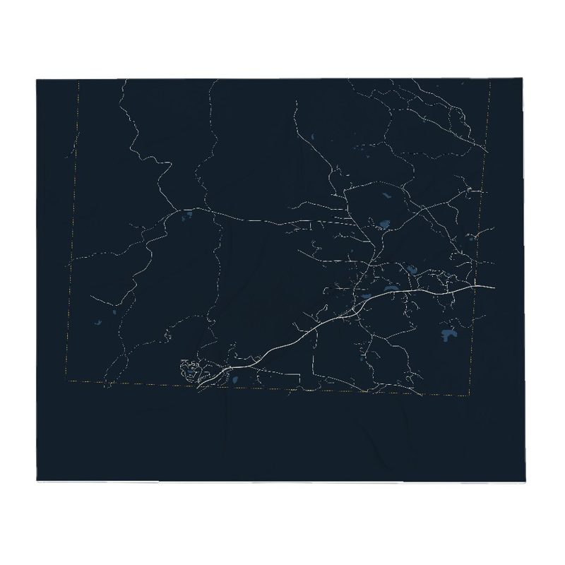 Peru Street Map Throw Blanket