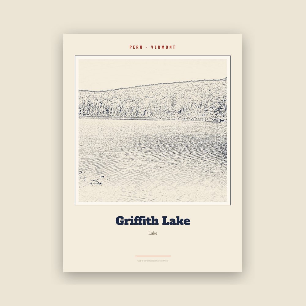 Peru Griffith Lake Landmark Print