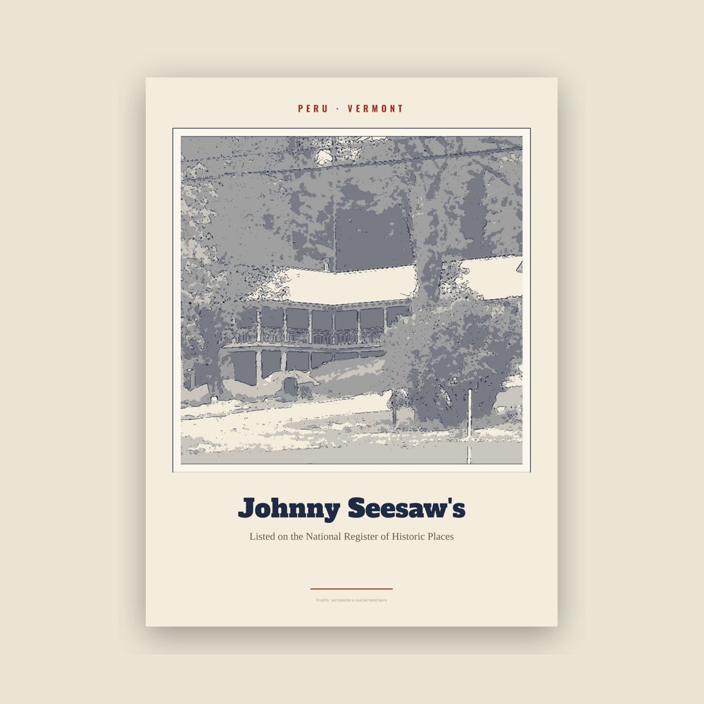 Peru Johnny Seesaw's Landmark Print