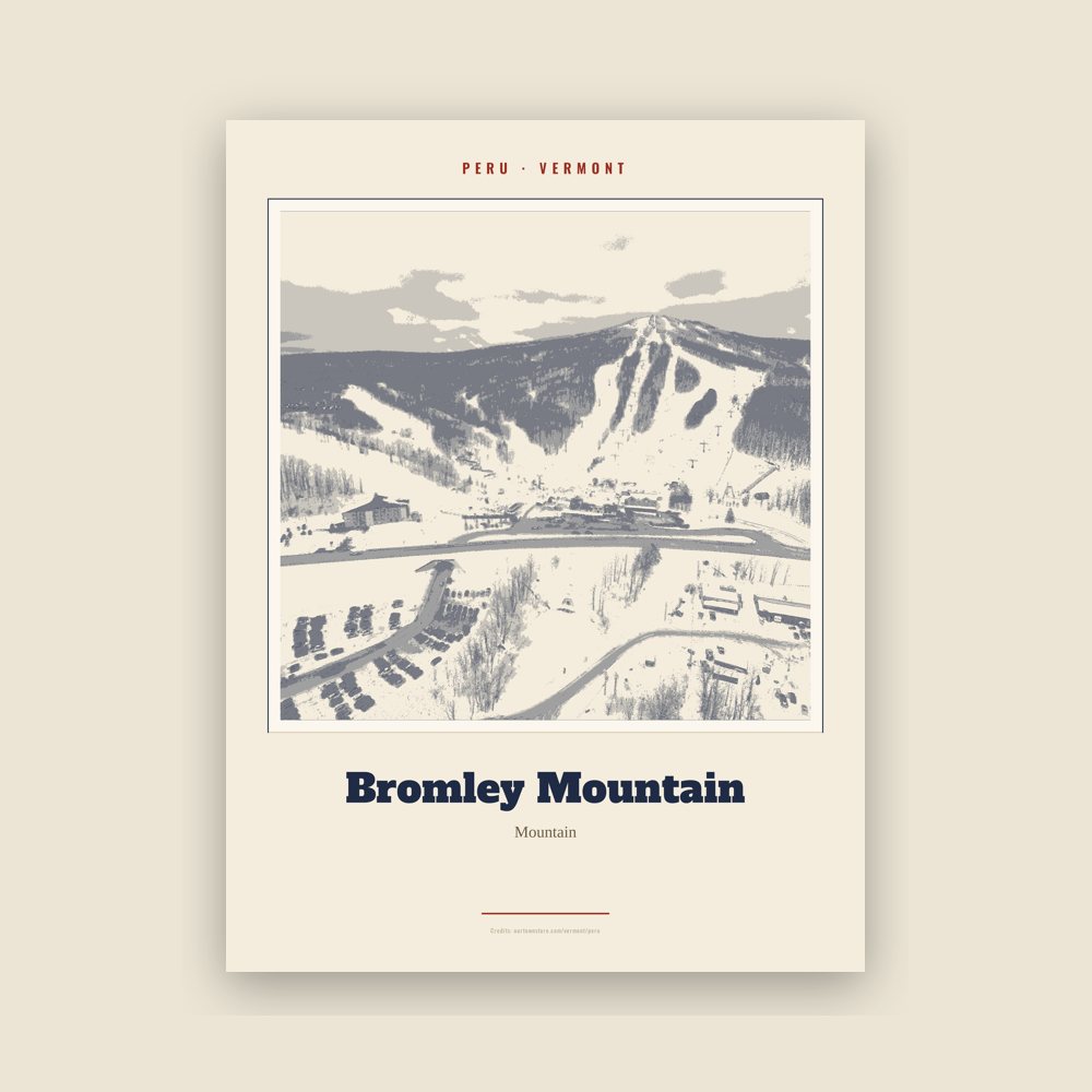 Peru Bromley Mountain Landmark Print