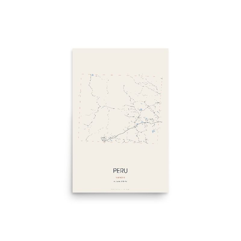 Peru Street Map Poster · Linen