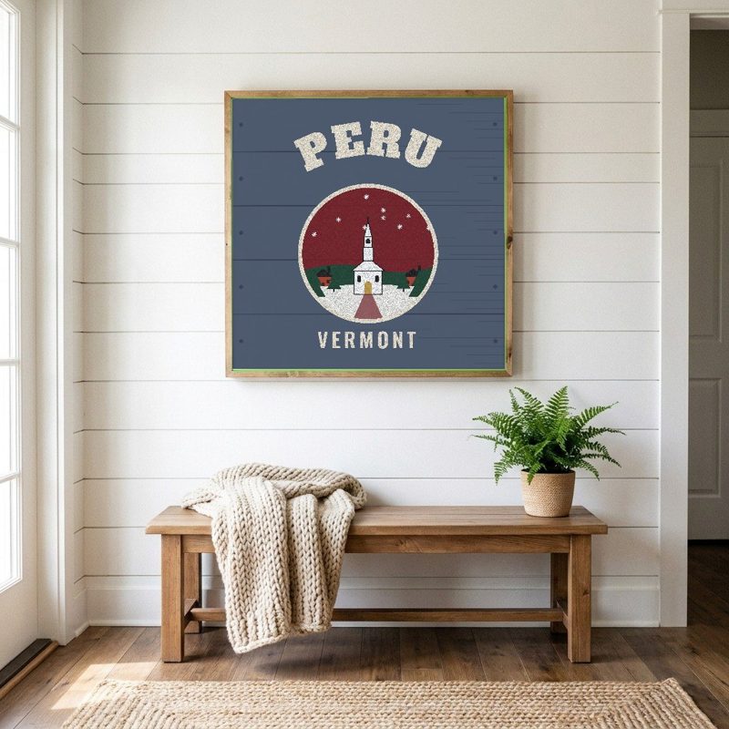 Peru Hometown Wood Sign