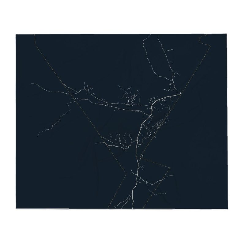 Pittsfield Street Map Throw Blanket