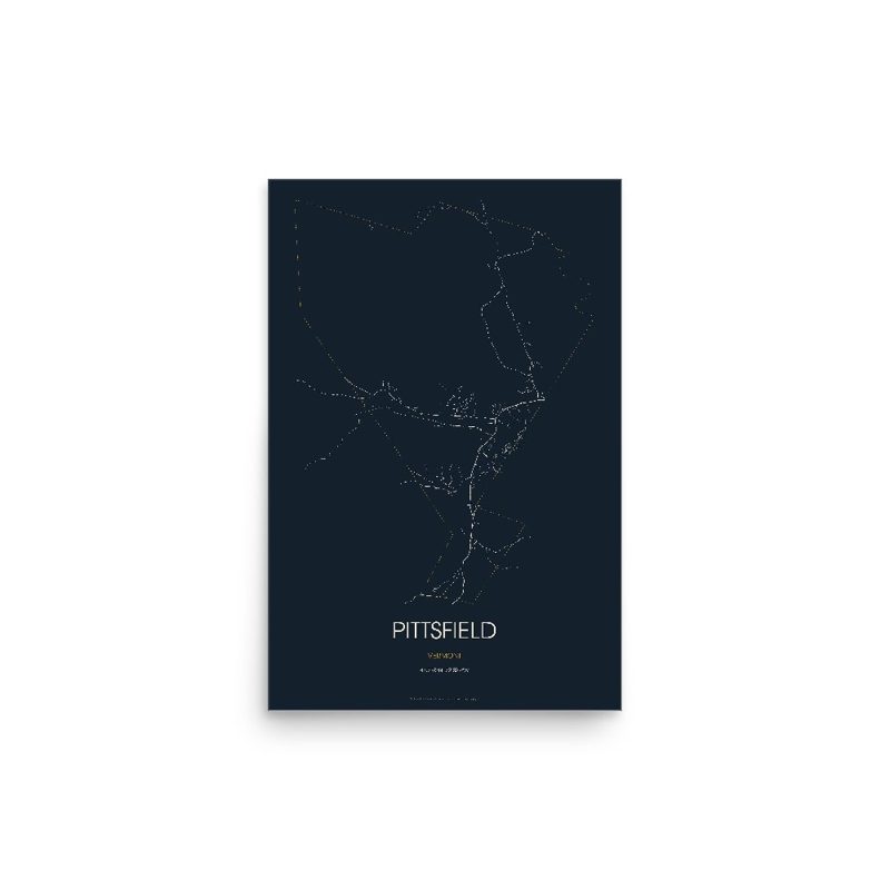 Pittsfield Street Map Poster · Midnight