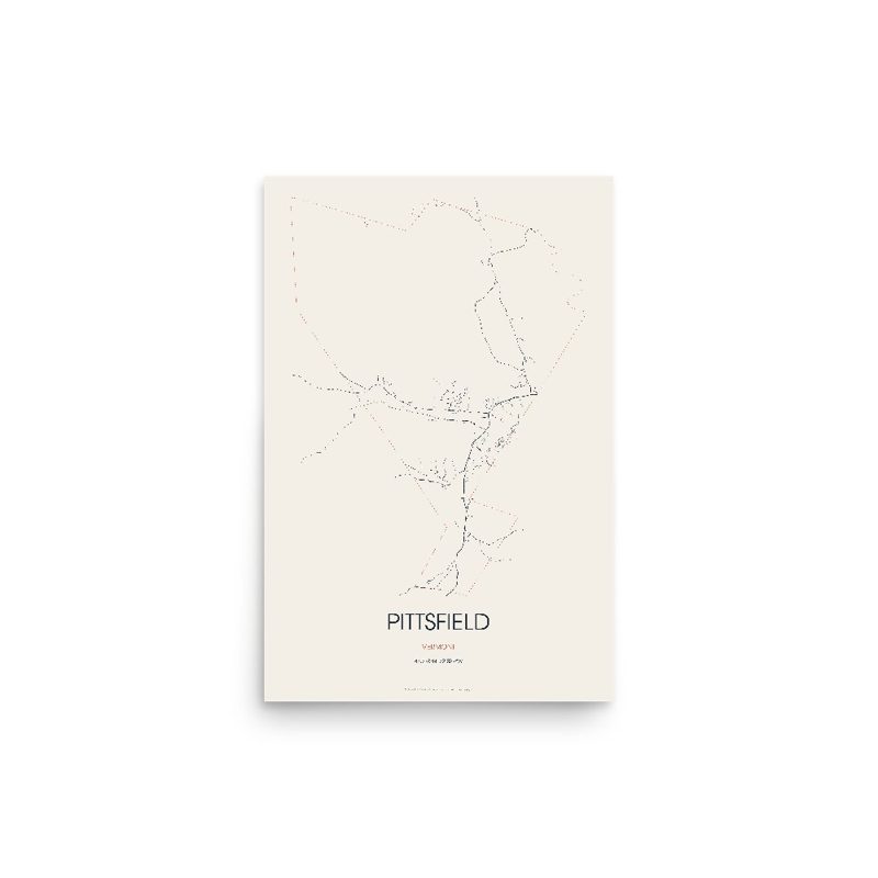 Pittsfield Street Map Poster · Linen