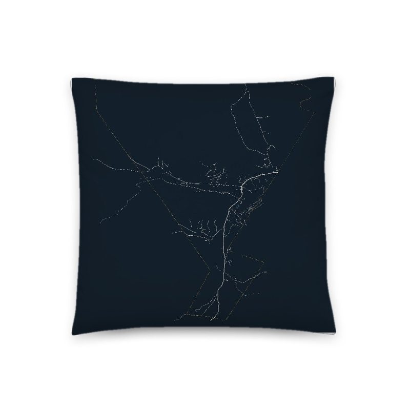 Pittsfield Map Throw Pillow