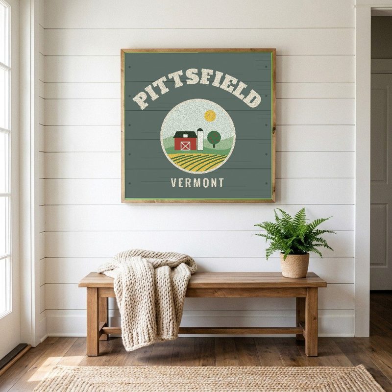 Pittsfield Hometown Wood Sign