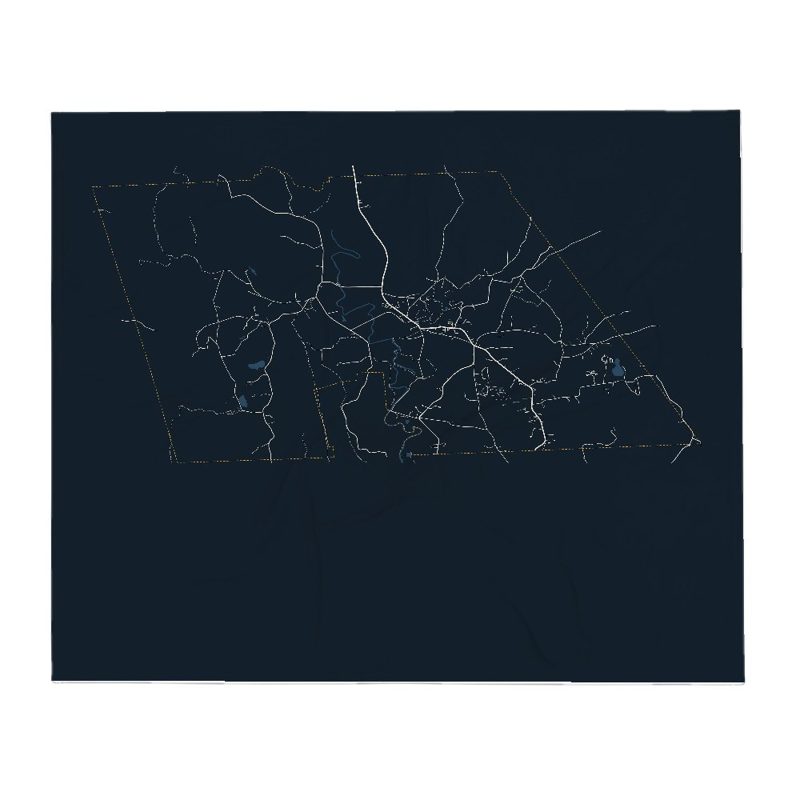 Pittsford Street Map Throw Blanket