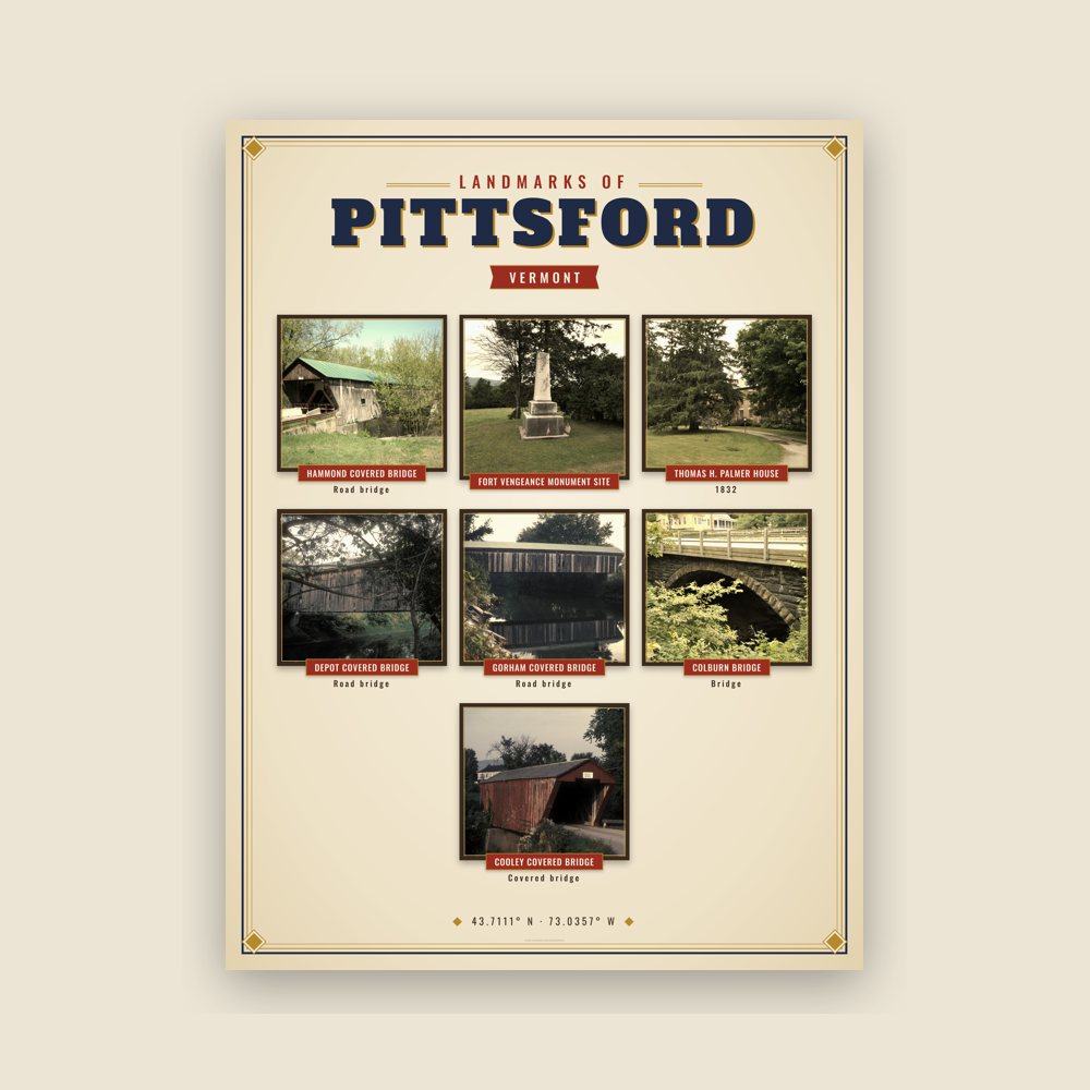 Pittsford Landmarks Photo Poster